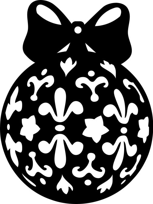 Boule de Noel - Fleur de lys