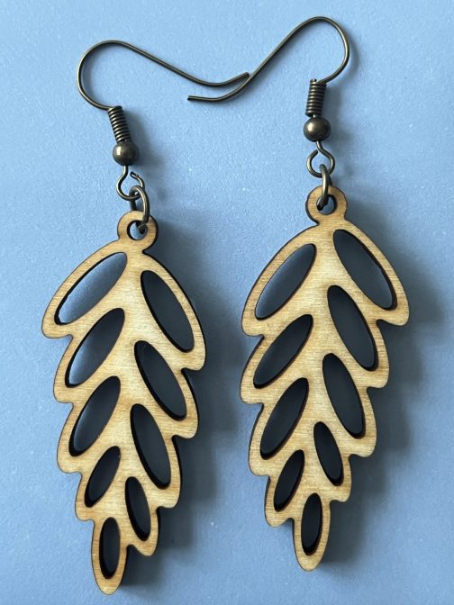 Boucles d'oreille - Feuille - modèle 8